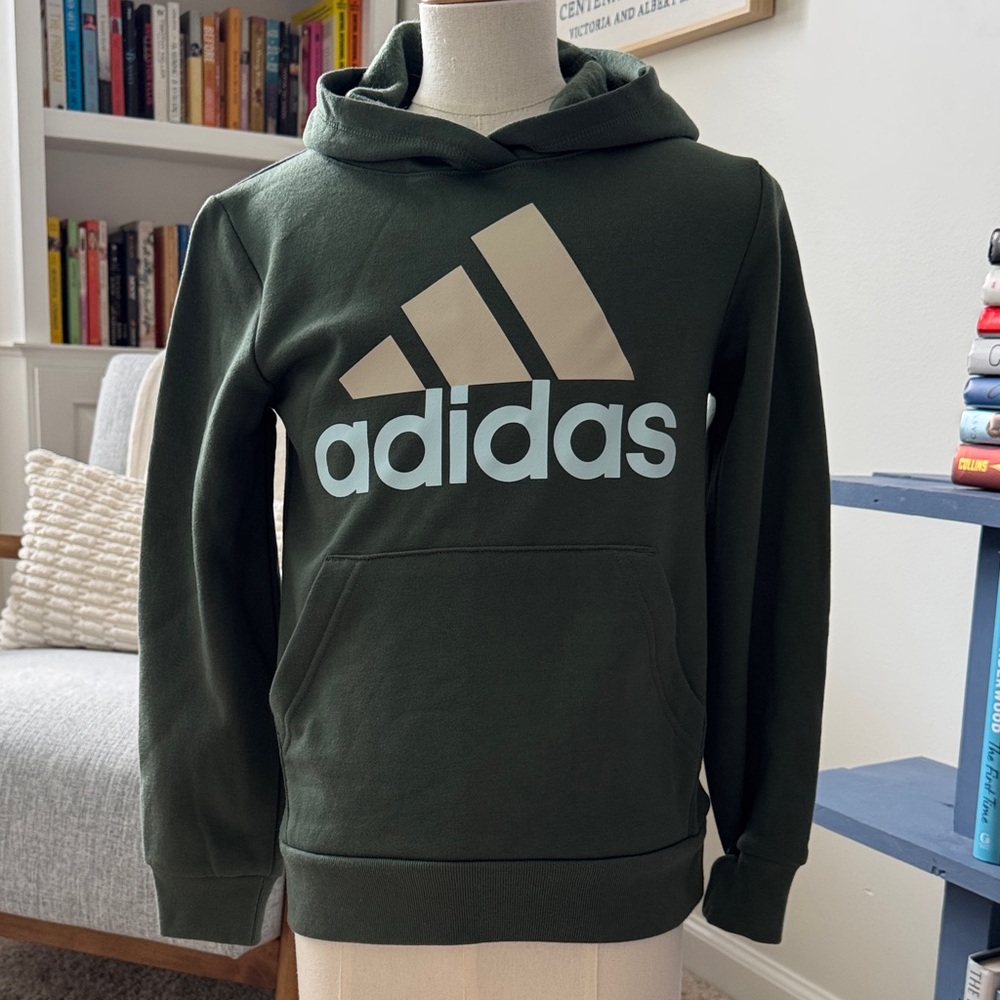 Adidas Forest Green Hoodie with Logo